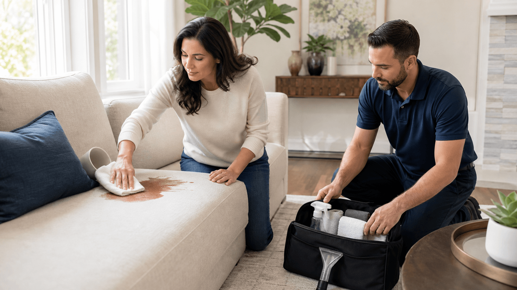 Sofa Spill First Aid in Markham: What to Do in the First 10 Minutes